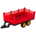 RC Remote Controlled Farm Tractor With Trailer Red