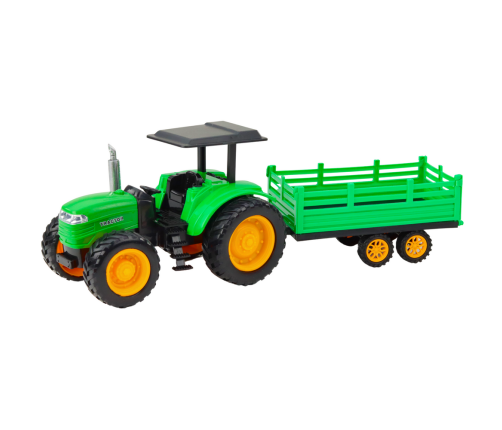 RC Green Remote Controlled Farm Tractor With Trailer