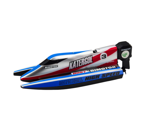 Remote Controlled RC Motorboat Blue-Silver 14cm