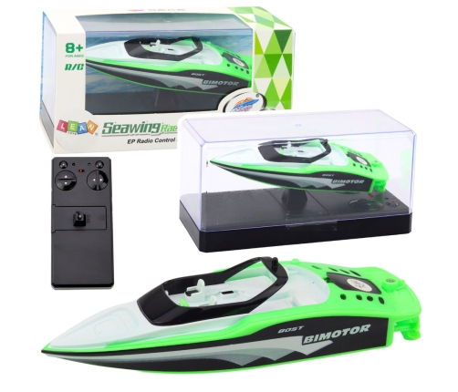 Remote Controlled RC Motorboat White-Green 15cm