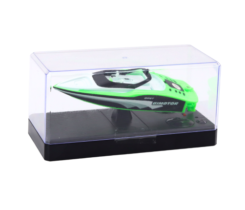 Remote Controlled RC Motorboat White-Green 15cm