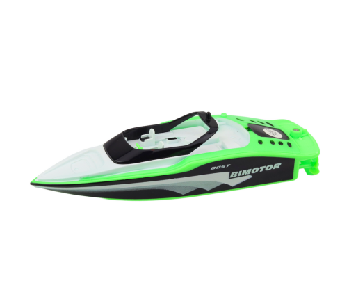 Remote Controlled RC Motorboat White-Green 15cm