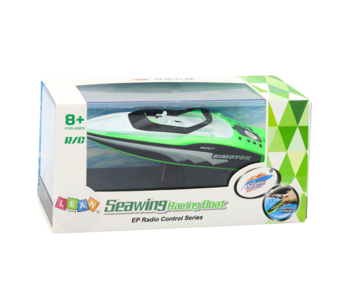 Remote Controlled RC Motorboat White-Green 15cm