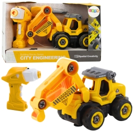 Remote Controlled Screwdriver RC Excavator Yellow 2in1 Remote Controlled Screwdriver RC Excavator Yellow 2in1