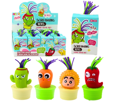 Screaming Vegetables Interactive Figurines Colorful Hair Mix