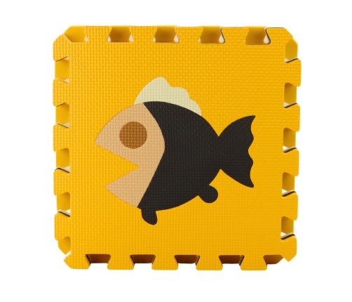 Soft Puzzle Educational Mat EVA Foam Animals Brown 16 pcs.