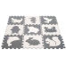 Soft Puzzle Educational Mat Dinosaurs EVA Foam Beige Gray 9 pcs.