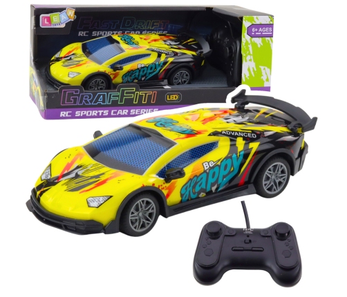 RC Remote Control Sports Car LED Lights Yellow 1:22