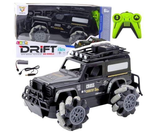 RC Off-Road Car Remote Controlled 360° Rotation 1:12 Black