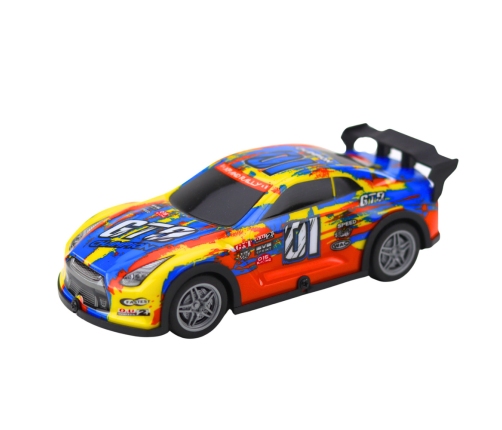 RC Racing Car with a Glowing Body, Blue and Yellow