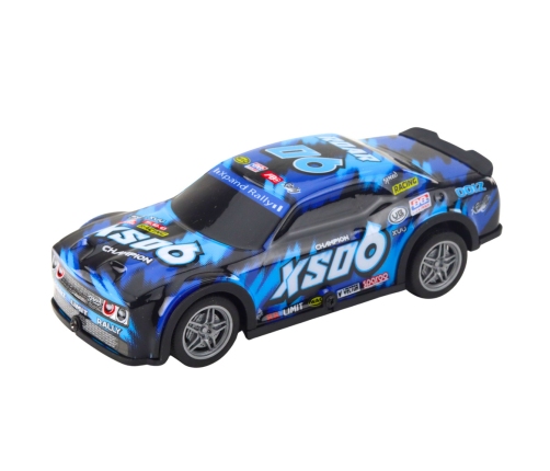 RC Racing Car with Light-Up Body Black and Blue