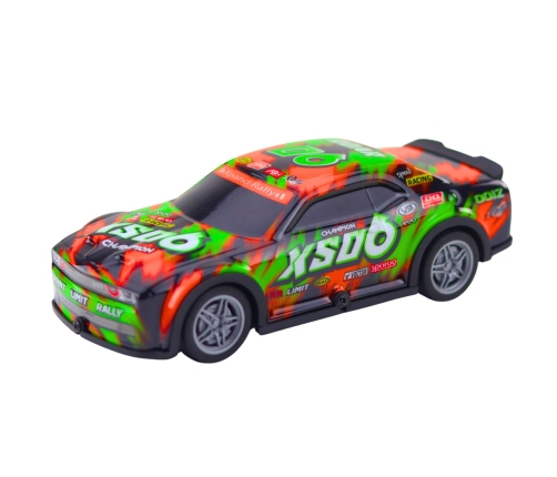 Remote Controlled Racing Car with Light-Up Body Orange and Green
