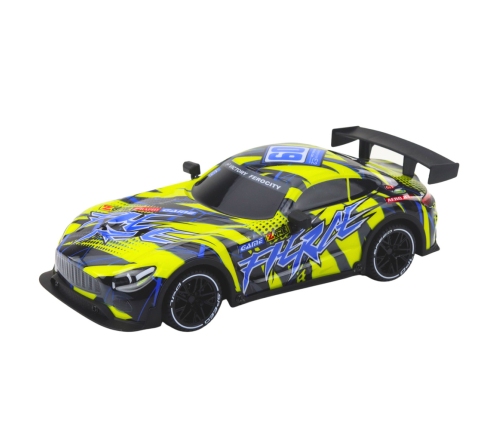 RC Racing Car with Illuminated Body Yellow