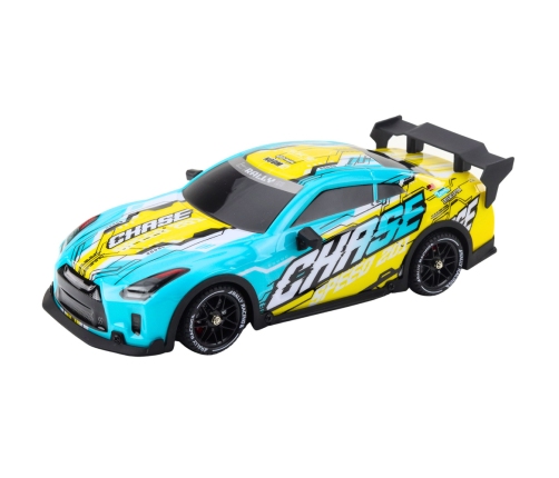 RC Remote Controlled Sports Car with Illuminated Drift Body Turquoise