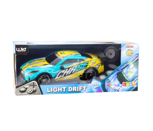 RC Remote Controlled Sports Car with Illuminated Drift Body Turquoise