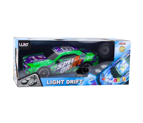 RC Remote Control Sports Car Illuminated Drift Body Green
