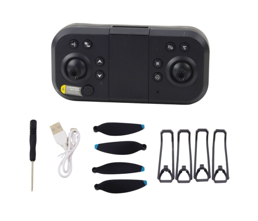 LU60 Drone Dual HD Camera LED Lights App Black