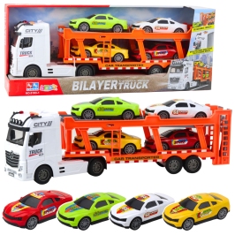 Lora Truck Tow Truck Set 4 Cars Opening Doors Lights Sounds