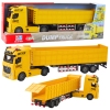 Transport Truck Liftable Trailer Lights Sounds Yellow Transport Truck Liftable Trailer Lights Sounds Yellow