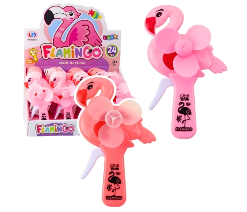 Flamingo Pink Hand Fan