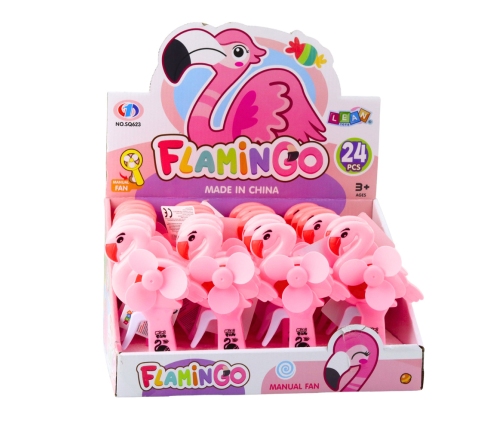 Flamingo Pink Hand Fan