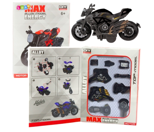 Motorcycle To Assemble Screw Metal 1:14 DIY Gold Elements Black