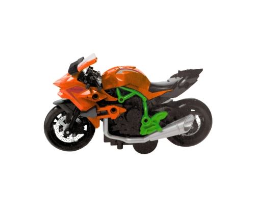 Motorcycle To Assemble Screw Metal 1:14 DIY Orange-Green