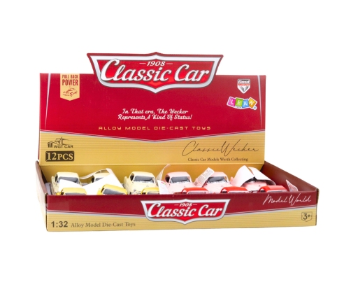 Classic Car From The 50s. Metal Pull-Back Drive. Opening Doors. 1:32 Mix.