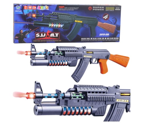 Toy AK-47 Rifle Shooting Simulation LED Lights Sounds