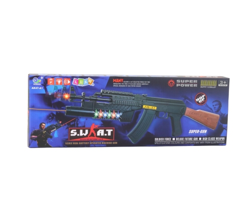 Toy AK-47 Rifle Shooting Simulation LED Lights Sounds