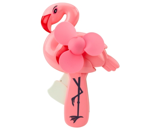 Pinwheel Hand Fan Mechanical For Kids Flamingo Pink