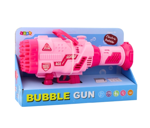 Large Electric Bubble Gun 64 Holes Pink