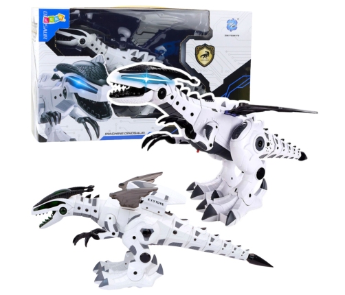 Battery Operated Dinosaur Robot with Wings Moves Lights Sounds
