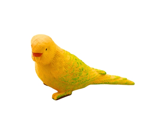 Set of Mini Figurines Exotic Birds Hibiscus Yellow 4-11cm 6pcs