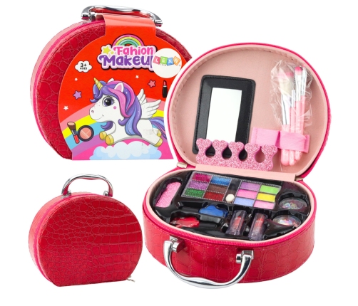 Nail Makeup Beauty Set in a Red Cosmetic Bag