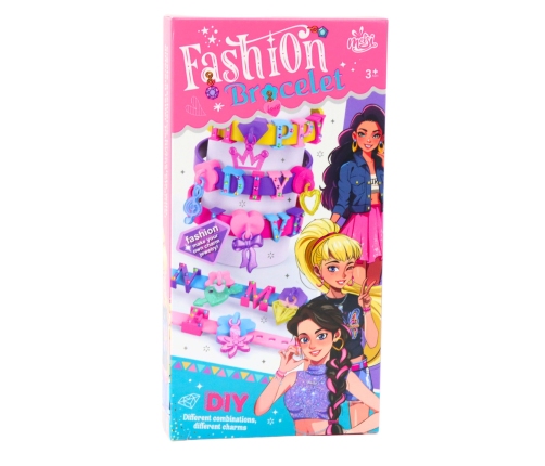 DIY Bracelet Set Pendants Letter Patterns 4 Adjustable Bracelets