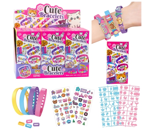 DIY Bracelet Set Animal Charms 4 Colorful Bracelets