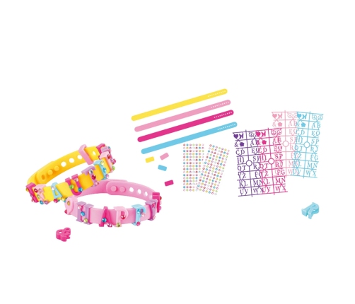 DIY Bracelet Set Letter Charms 4 Adjustable Bracelets