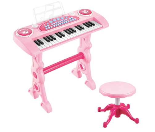 Electronic Piano for Children with Microphone 37 Keys Pink
