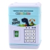 Electronic Safe ATM Piggy Bank PIN Code For Children Blue Dinosaur