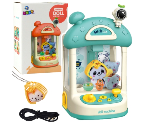 Blue Plush Toy Ball Catcher Machine for Kids