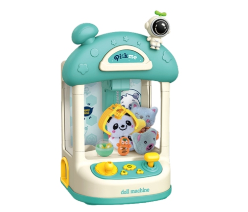 Blue Plush Toy Ball Catcher Machine for Kids