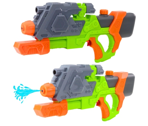 Mechanically Pumped Water Gun Green-Orange 50 cm