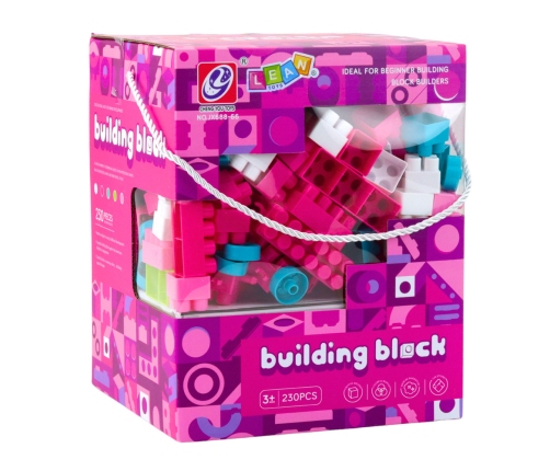 Pastel Pink 3D Construction Blocks 230 pcs.