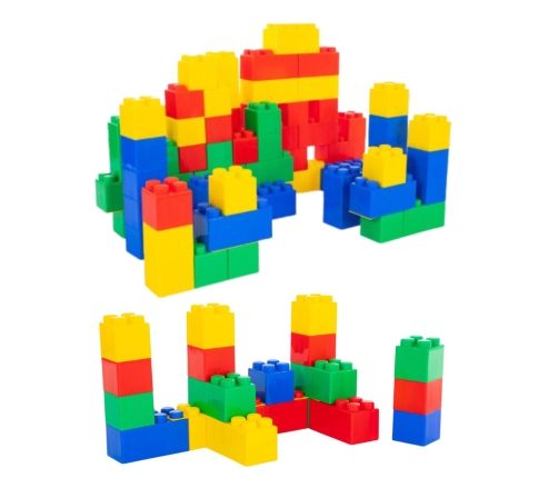 Set of Large Construction Blocks in a Bag, Colorful, 28.5x9x9 cm, 20 pcs.