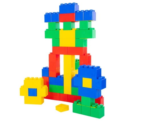 Set of Large Construction Blocks in a Bag, Colorful, 28.5x9x9 cm, 20 pcs.