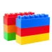 Set of Large Construction Blocks in a Bag, Colorful, 28.5x9x9 cm, 6 pcs.