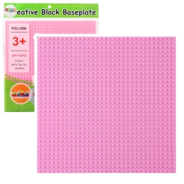 Construction Board for Building Blocks Pink 25.5x25.5 cm Construction Board for Building Blocks Pink 25.5x25.5 cm