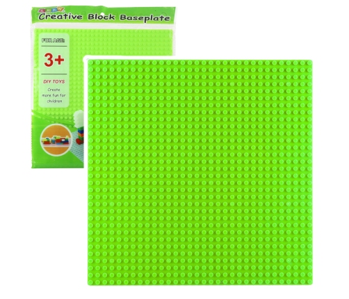 Construction Board for Building Blocks Light Green 25.5x25.5 cm