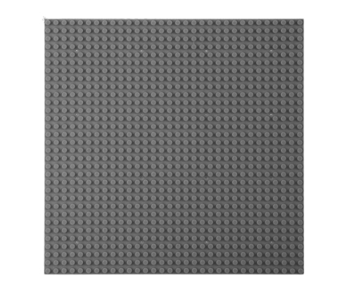 Construction Board for Building Blocks Gray 25.5x25.5 cm